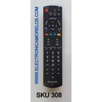 CONTROL REMOTO ORIGINAL PARA TV PANASONIC / NUMERO DE PARTE N2QAYB / 000485 / P08317-3 / N2QAYB000485